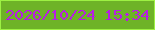 文字の大きさ：5、枠の色：9df143、背景の色：6eb327、文字の色：b71de5 無料ブログパーツのブログ時計