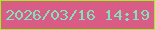 文字の大きさ：1、枠の色：9df21c、背景の色：d95c87、文字の色：84e2bb 無料ブログパーツのブログ時計