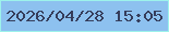 文字の大きさ：2、枠の色：9df2eb、背景の色：8dc1ef、文字の色：353d5b 無料ブログパーツのブログ時計