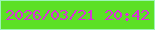 文字の大きさ：3、枠の色：9df5b6、背景の色：5ce026、文字の色：da2fda 無料ブログパーツのブログ時計