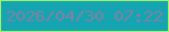 文字の大きさ：3、枠の色：9df662、背景の色：15a4b1、文字の色：8182a2 無料ブログパーツのブログ時計