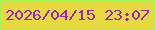 文字の大きさ：3、枠の色：9df857、背景の色：e7da3e、文字の色：9723c4 無料ブログパーツのブログ時計