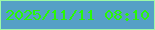 文字の大きさ：5、枠の色：9df9a8、背景の色：55a0c6、文字の色：2af807 無料ブログパーツのブログ時計