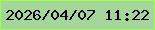 文字の大きさ：2、枠の色：9dff51、背景の色：a4d699、文字の色：190426 無料ブログパーツのブログ時計