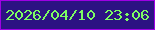 文字の大きさ：4、枠の色：9e00e4、背景の色：2c1283、文字の色：7cfc63 無料ブログパーツのブログ時計