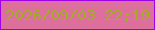 文字の大きさ：1、枠の色：9e01e5、背景の色：dd6f9c、文字の色：a2ac25 無料ブログパーツのブログ時計