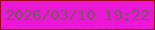 文字の大きさ：2、枠の色：9e031b、背景の色：ea17d4、文字の色：76575c 無料ブログパーツのブログ時計