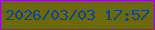 文字の大きさ：2、枠の色：9e03d9、背景の色：6c690c、文字の色：0d448f 無料ブログパーツのブログ時計