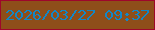 文字の大きさ：3、枠の色：9e062b、背景の色：8e4e1a、文字の色：1087c8 無料ブログパーツのブログ時計