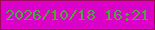 文字の大きさ：1、枠の色：9e0860、背景の色：db00c6、文字の色：54a141 無料ブログパーツのブログ時計
