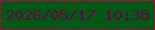 文字の大きさ：5、枠の色：9e0d43、背景の色：035815、文字の色：600647 無料ブログパーツのブログ時計