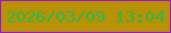 文字の大きさ：1、枠の色：9e14cc、背景の色：b89106、文字の色：2eb846 無料ブログパーツのブログ時計