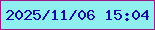 文字の大きさ：3、枠の色：9e1887、背景の色：8feeee、文字の色：130ba3 無料ブログパーツのブログ時計