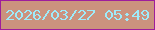 文字の大きさ：3、枠の色：9e1d9c、背景の色：cb927e、文字の色：9eebfa 無料ブログパーツのブログ時計