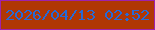 文字の大きさ：3、枠の色：9e22ad、背景の色：b03705、文字の色：266ad7 無料ブログパーツのブログ時計