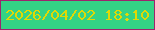 文字の大きさ：3、枠の色：9e246d、背景の色：34d385、文字の色：e1d905 無料ブログパーツのブログ時計