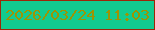 文字の大きさ：5、枠の色：9e2607、背景の色：12cb8f、文字の色：9c9404 無料ブログパーツのブログ時計