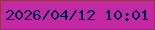 文字の大きさ：5、枠の色：9e2d54、背景の色：c329a4、文字の色：001150 無料ブログパーツのブログ時計