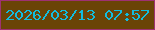文字の大きさ：5、枠の色：9e3173、背景の色：6a4407、文字の色：11bddf 無料ブログパーツのブログ時計