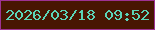文字の大きさ：2、枠の色：9e3293、背景の色：481602、文字の色：5bd5b8 無料ブログパーツのブログ時計