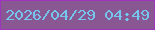 文字の大きさ：2、枠の色：9e35bc、背景の色：895892、文字の色：76c5ec 無料ブログパーツのブログ時計
