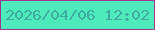 文字の大きさ：3、枠の色：9e368b、背景の色：4eeabb、文字の色：3faca0 無料ブログパーツのブログ時計