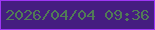 文字の大きさ：4、枠の色：9e36f4、背景の色：451d80、文字の色：517b56 無料ブログパーツのブログ時計