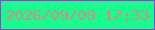 文字の大きさ：1、枠の色：9e37e4、背景の色：19fc8d、文字の色：d78986 無料ブログパーツのブログ時計