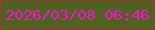 文字の大きさ：4、枠の色：9e3840、背景の色：4f621f、文字の色：fa10d5 無料ブログパーツのブログ時計