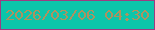 文字の大きさ：1、枠の色：9e3b82、背景の色：0cc5aa、文字の色：ad925f 無料ブログパーツのブログ時計