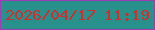 文字の大きさ：3、枠の色：9e3cb3、背景の色：28918b、文字の色：d12d2f 無料ブログパーツのブログ時計