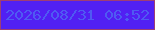 文字の大きさ：2、枠の色：9e3e74、背景の色：5120f3、文字の色：4f5af2 無料ブログパーツのブログ時計