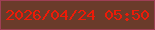 文字の大きさ：5、枠の色：9e3f55、背景の色：6a3b2a、文字の色：ed1b08 無料ブログパーツのブログ時計