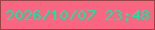 文字の大きさ：5、枠の色：9e4147、背景の色：fa6682、文字の色：0aeaa1 無料ブログパーツのブログ時計
