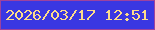 文字の大きさ：2、枠の色：9e429e、背景の色：3a37e2、文字の色：fddc8b 無料ブログパーツのブログ時計
