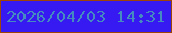 文字の大きさ：1、枠の色：9e4409、背景の色：371af1、文字の色：458bbf 無料ブログパーツのブログ時計