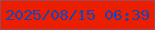 文字の大きさ：4、枠の色：9e4759、背景の色：eb1f00、文字の色：1344b9 無料ブログパーツのブログ時計