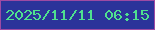 文字の大きさ：5、枠の色：9e4aa3、背景の色：2b339a、文字の色：4fe08f 無料ブログパーツのブログ時計