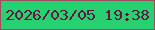 文字の大きさ：2、枠の色：9e4d60、背景の色：27d170、文字の色：681145 無料ブログパーツのブログ時計