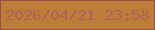 文字の大きさ：1、枠の色：9e4e41、背景の色：bc7e36、文字の色：b55d5c 無料ブログパーツのブログ時計