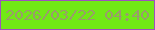 文字の大きさ：3、枠の色：9e51bf、背景の色：71e916、文字の色：9a9c6b 無料ブログパーツのブログ時計