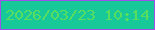 文字の大きさ：2、枠の色：9e51ea、背景の色：17c899、文字の色：57de60 無料ブログパーツのブログ時計