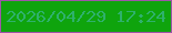 文字の大きさ：5、枠の色：9e55a8、背景の色：0fa40d、文字の色：2eb16c 無料ブログパーツのブログ時計