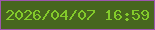 文字の大きさ：2、枠の色：9e55ae、背景の色：47661e、文字の色：83ca2b 無料ブログパーツのブログ時計