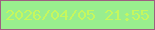 文字の大きさ：4、枠の色：9e5e81、背景の色：99ee8e、文字の色：c6f75e 無料ブログパーツのブログ時計