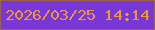 文字の大きさ：4、枠の色：9e5f50、背景の色：7937d8、文字の色：e89a34 無料ブログパーツのブログ時計