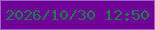 文字の大きさ：2、枠の色：9e60cb、背景の色：700196、文字の色：1e7e4b 無料ブログパーツのブログ時計