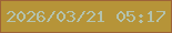 文字の大きさ：3、枠の色：9e6338、背景の色：b69438、文字の色：b3c2ae 無料ブログパーツのブログ時計