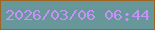 文字の大きさ：4、枠の色：9e6421、背景の色：689799、文字の色：c592f8 無料ブログパーツのブログ時計