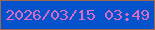 文字の大きさ：5、枠の色：9e6753、背景の色：0553cc、文字の色：d76dc2 無料ブログパーツのブログ時計